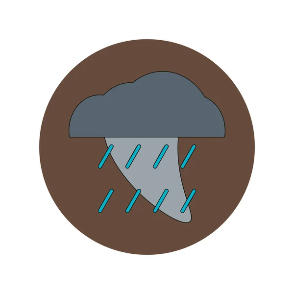 Векторная Иллюстрация Плоском Дизайне Торнадо Дождя — стоковый вектор