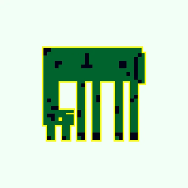 Pixel Kunst Giraffe Vektor Illustration — Stockvektor