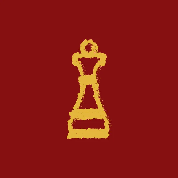 Королева шахмат в акварельном стиле — стоковый вектор