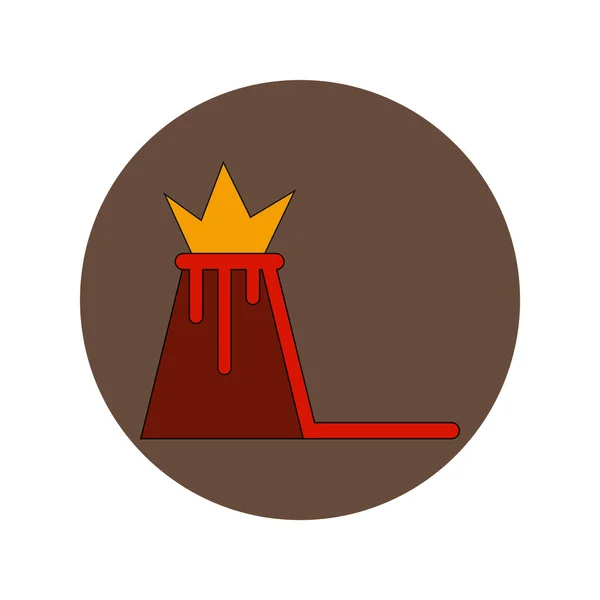 Ilustración Vectorial Diseño Plano Explosión Volcán Magma — Vector de stock