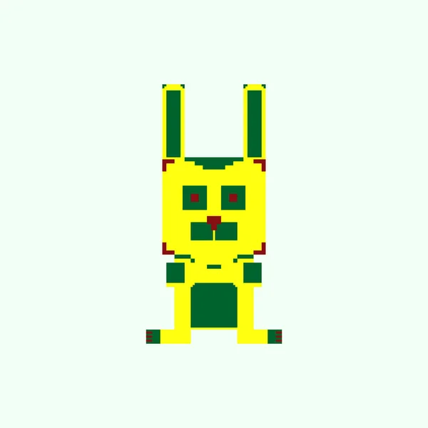 Pixelated Bunny Bit Pixelated Art Isolated Vector — стоковый вектор