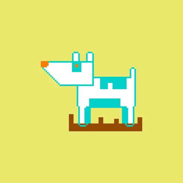 Εικονογράφηση Φορέα Σκυλί Τέχνης Pixel — Διανυσματικό Αρχείο