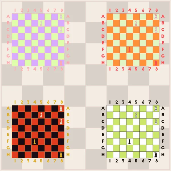 Συλλογή από πίνακες σκάκι — Διανυσματικό Αρχείο