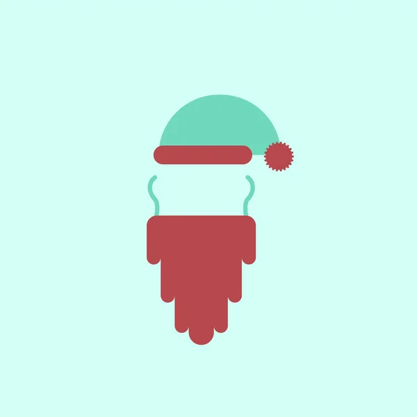 Шляпа и борода Санта-Клауса — стоковый вектор