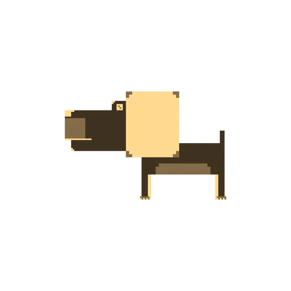 Perro Vector Pixel Art — Vector de stock