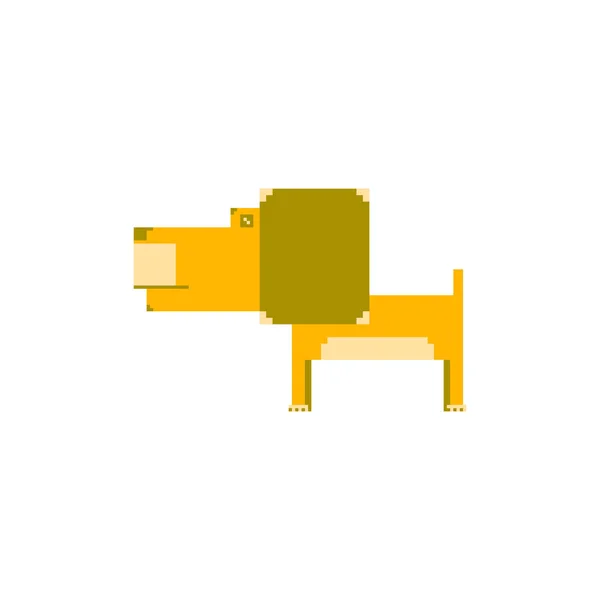 Illustrazione Vettoriale Pixel Art Dog Vector — Vettoriale Stock