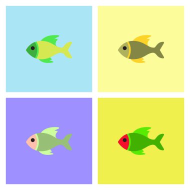 Vektör deniz balık toplama