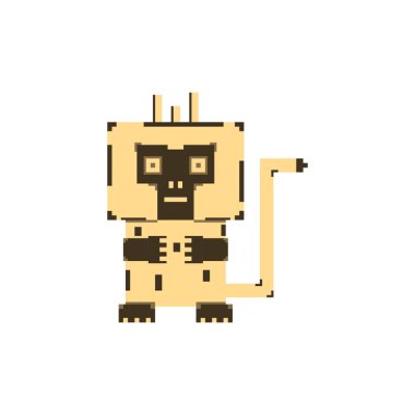 vektör piksel maymun vektör çizim