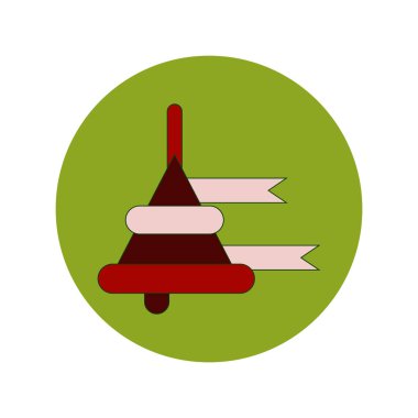 Geri okul ve eğitim vektör düz tasarımı bell ile