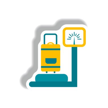 Kağıt etiket stil Bagaj Paketleme-ambalaj içinde şık simge