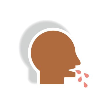 Vektör kağıt etiket çeşitli insan tüberküloz belirtileri