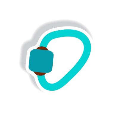 Kağıt etiket stili dağcılık çantanıza aracında şık simge