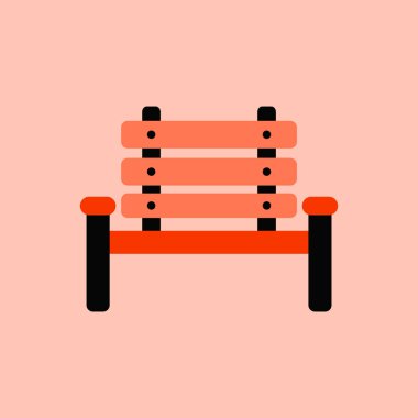 açık pembe renkli park koltuk