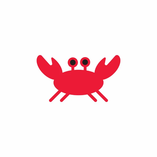 Illustration Vectorielle Crabe Style Dessin Animé Conception Produits Mer — Image vectorielle