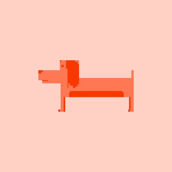 Vector Pixel Kunst Hond — Stockvector