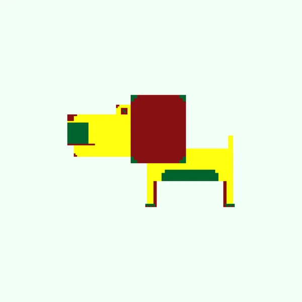 Vector Pixel Konst Hund — Stock vektor