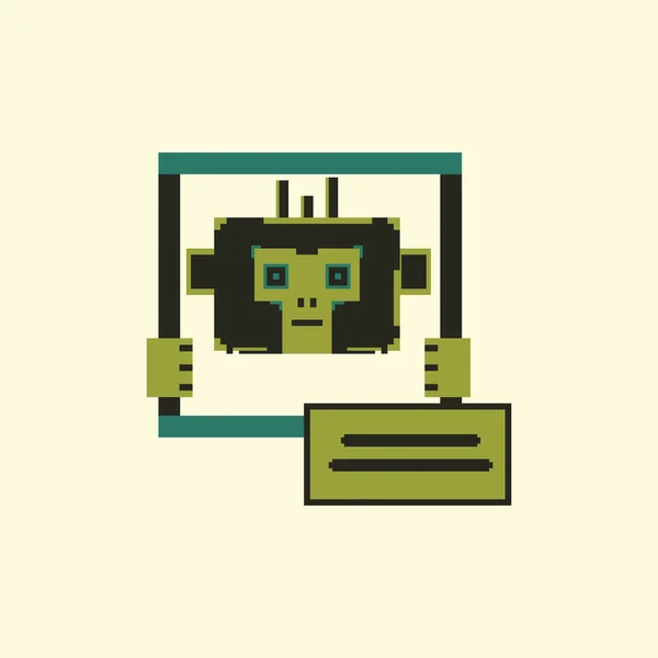 Vektor Pixel Monkey Vektor Illustration — Stockvektor