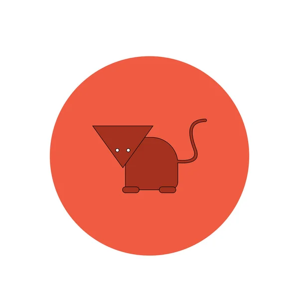 Ilustración Vectorial Diseño Plano Icono Halloween Gato — Vector de stock
