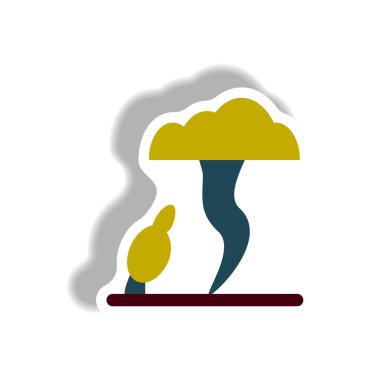 Kasırga etiket kağıt etiket tarzı içinde