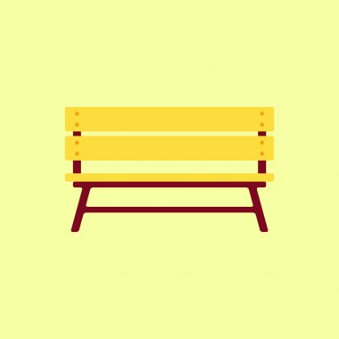 Düz tarzı ahşap Bank