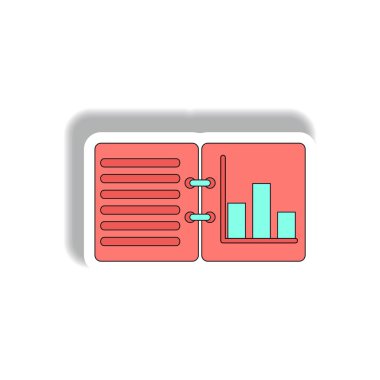 sütun grafik kağıt etiket tarzı içinde defter üzerinde
