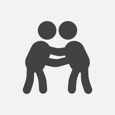 Karate sporcular sporcu mücadele siluet beyaz arka plan üzerinde