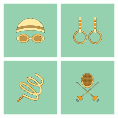 yeşil zemin üzerine Olimpiyat oyun topluluğu 