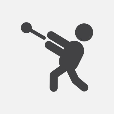  Atletizm çekiç atma beyaz arka plan üzerinde