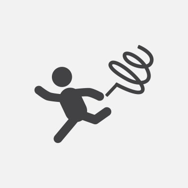 Ritmik Jimnastik kurdele ile. Tasarlamak vektör.