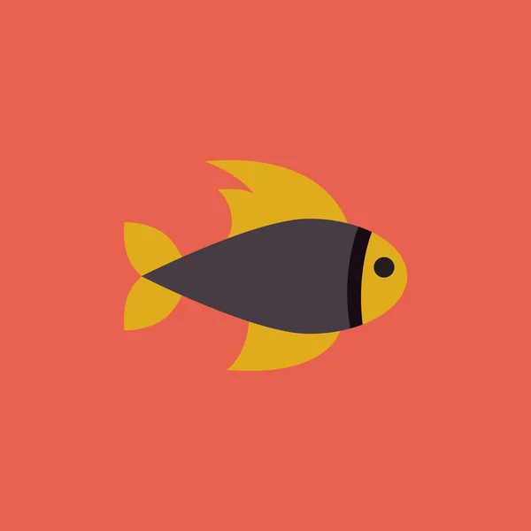 Векторный Силуэт Аквариумных Рыб Красочная Иконка Аквариумной Рыбы Вашего Дизайна — стоковый вектор