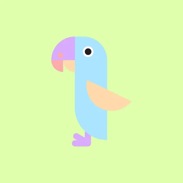 Папуга Світло Зеленому Фоні — стоковий вектор