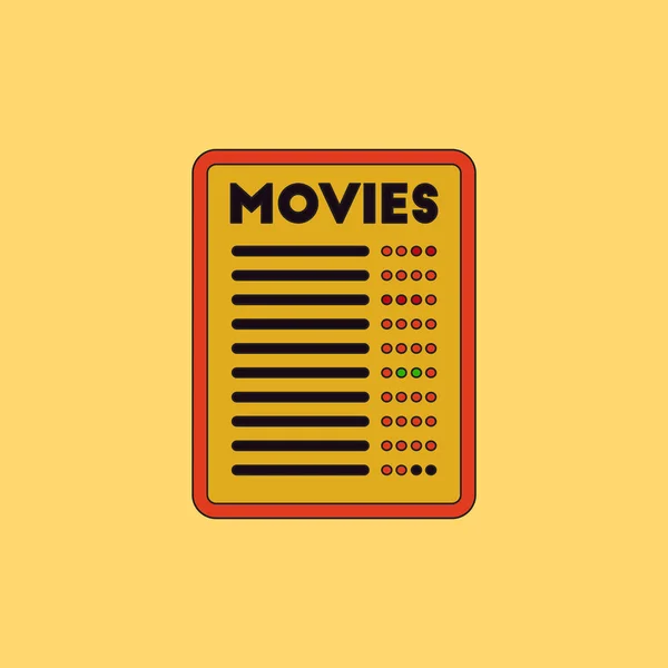Illustration de liste de film — Image vectorielle