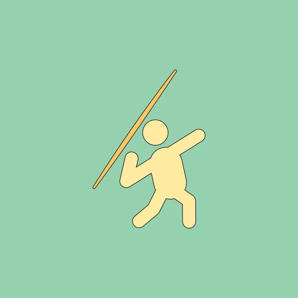 Javelin Jogando Atleta Homem Ilustração Vetorial —  Vetores de Stock