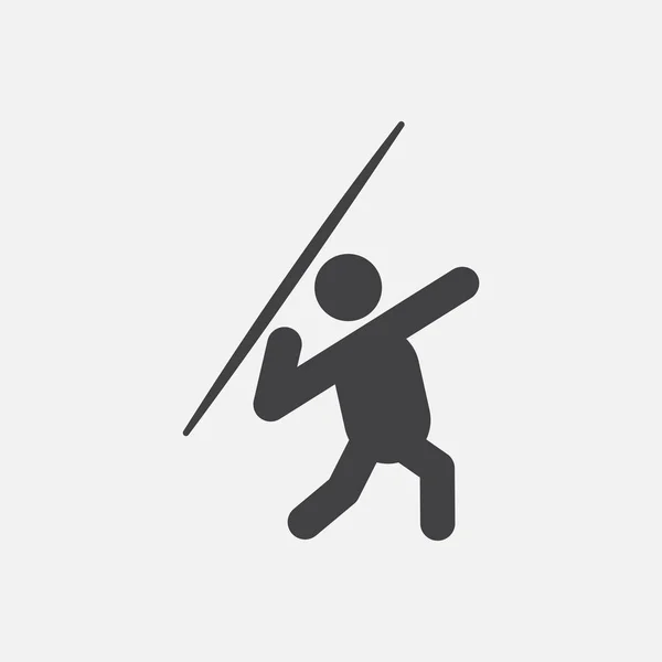 Javelin Jogando Atleta Homem Ilustração Vetorial —  Vetores de Stock