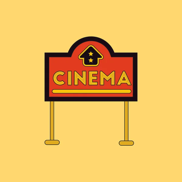 Cinema sign in flat style — Stock Vector