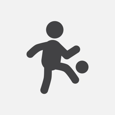 beyaz arkaplanda futbolcu silueti