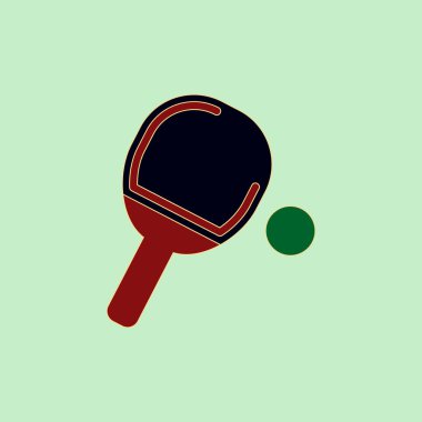 ping pong raket, vektör çizim 