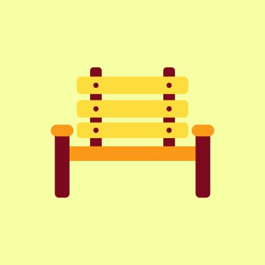 Park ahşap Bank simgesi