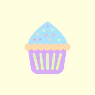 lezzetli kek, düz stil vektör çizim