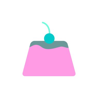 Beyaz arka plan üzerinde izole Panna cotta