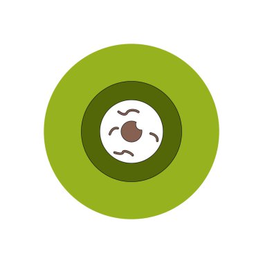 Düz tasarım Cadılar Bayramı simgesi gözü resimde vektör