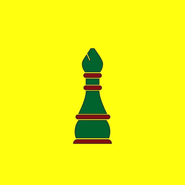 Vector Illustration Flat Style Chess Bishop — Stock Vector