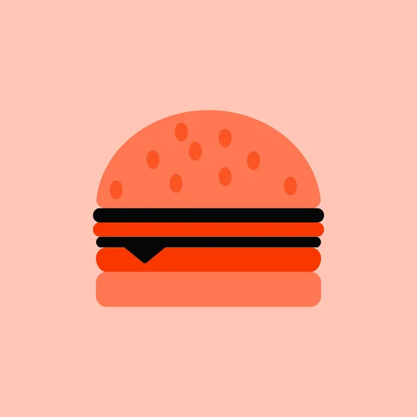 Icona Hamburger Vettore Hamburger — Vettoriale Stock