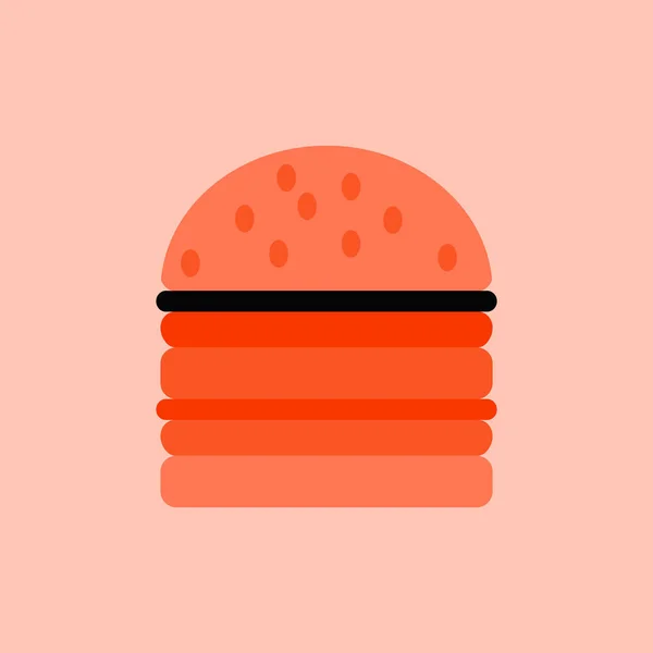 Doppio Cheeseburger Icona Hamburger Vettore Hamburger — Vettoriale Stock