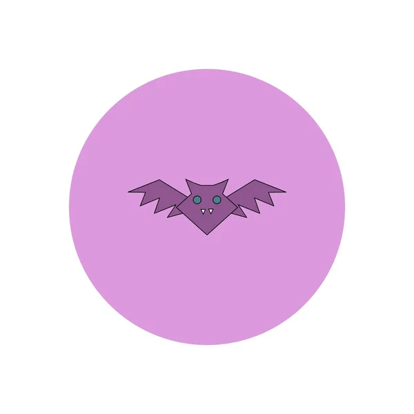 フラットなデザインのハロウィンのアイコン吸血コウモリのベクトル図 — ストックベクタ
