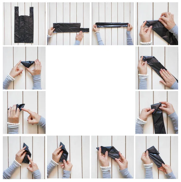 Plastik torba uzandık. Japon sistemdeki şeyler tutma. M