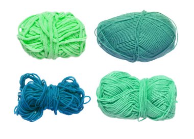 Renkli toplar iplik. Yukarıdan görüntüleyin. Gökkuşağı renkleri. İplik için