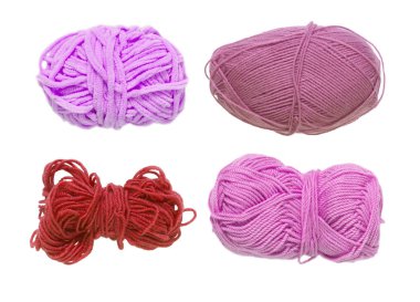 Renkli toplar iplik. Yukarıdan görüntüleyin. Gökkuşağı renkleri. İplik için