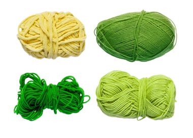 Renkli toplar iplik. Yukarıdan görüntüleyin. Gökkuşağı renkleri. İplik için