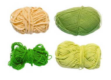 Renkli toplar iplik. Yukarıdan görüntüleyin. Gökkuşağı renkleri. İplik için